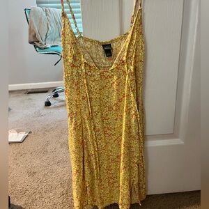 Yellow Floral Sundress- size Xs